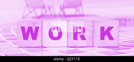 Wooden cubes spelling Big Data. Tech concept Stock Photo