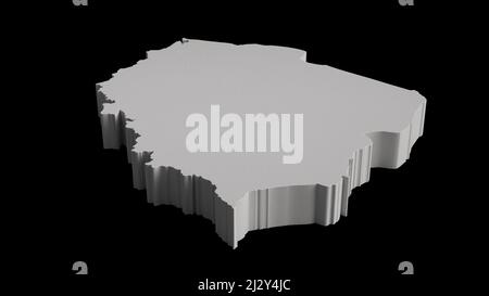 A 3D render of topographic Poland Map Hypsometric Elevation tint ...