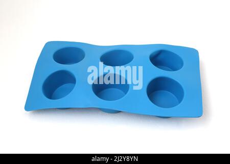 Blue Silicone Baking Tray Mould Stock Photo