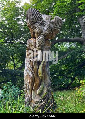 Kingfisher sculpture Knaresborough Yorkshire England Stock Photo