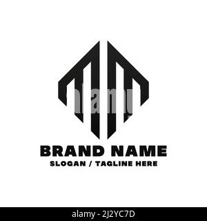 Letter MM logo design template. This logo is very suitable for any kind of business or industry that is engaged in any field. Stock Vector