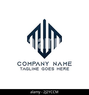Letter MM logo design template. This logo is very suitable for any kind of business or industry that is engaged in any field. Stock Vector