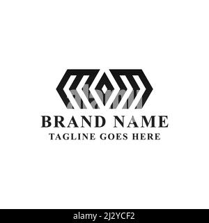 Letter MM logo design template. This logo is very suitable for any kind of business or industry that is engaged in any field. Stock Vector