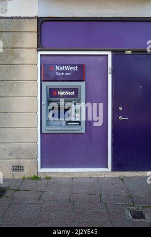 Natwest Cash Machine. Seaton, Devon, UK (Mar22)