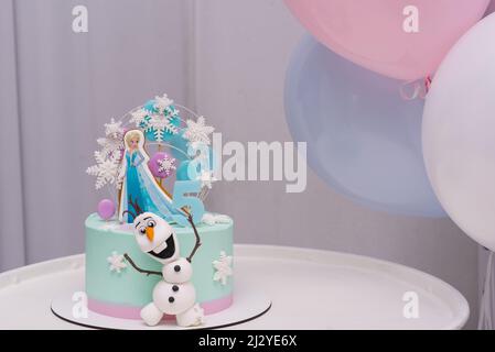 Ufa, Russia, 3 January, 2021: cake topper. edible fondant witch figurine  doll princess cake Stock Photo - Alamy