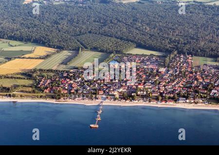 View from above on Kellenhusen, Baltic Sea, aerial view, Ostholstein, Schleswig-Holstein, Germany Stock Photo