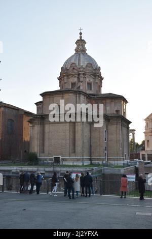 Chiesa Santi Luca e Martina Martiri, commissioned in 625, Rome, Italy, November 23, 2017. Stock Photo