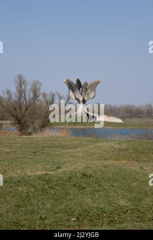 Jasenovac, Croatia - March 27, 2022:  Concentration and Extermination camp established in the village of Jasenovac and operated by the governing Ustas Stock Photo