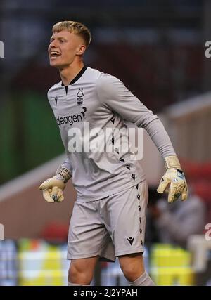 Aaron Bott of Nottingham Forest during the Premier League match between Nottingham Forest and