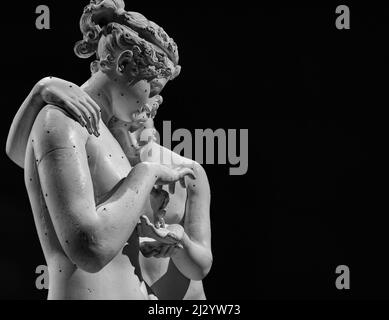 Cupid and Psyche -  (Amore e Psiche) - symbol of eternal love, by sculptor Antonio Canova - Museum of Modern an contemporary art - Rovereto, Italy Stock Photo