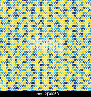 Ukrainian colour knitting pattern background Stock Vector