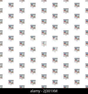 Vector presentation, whiteboard, billboard pattern with various icons. Stock Vector