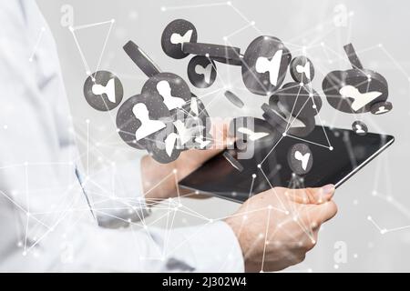 Global network structure and networking concept on proveder room ...