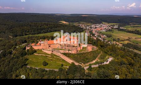 Breuberg Castle is a well-preserved fortress in the south of Hesse Stock Photo