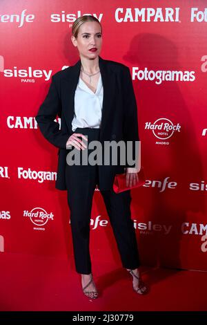 Madrid. Spain. 20220404,  Ana Fernandez attends ’Fotogramas de Plata' Awards - Red Carpet at Eslava Theatre on April 4, 2022 in Madrid, Spain Stock Photo