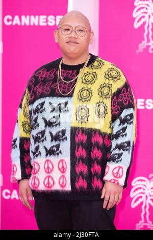 Jacob Batalon attends the pink carpet during the 5th Canneseries Festival, on April 04, 2022 in Cannes, France. Photo by David Niviere/ABACAPRESS.COM Stock Photo