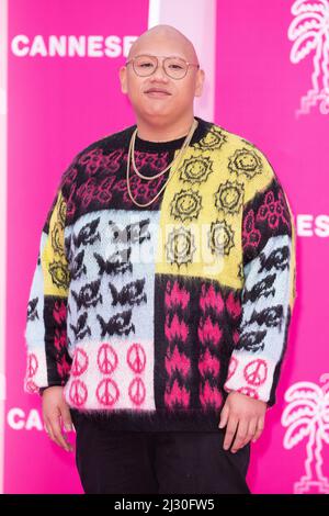 Jacob Batalon attends the pink carpet during the 5th Canneseries Festival, on April 04, 2022 in Cannes, France. Photo by David Niviere/ABACAPRESS.COM Stock Photo