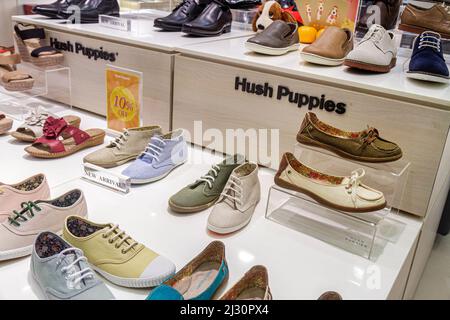 Singapore,City Square Mall,retail display sale shoes Hush Puppies brand fashion Stock Photo