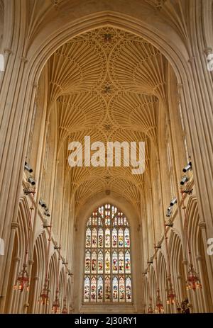 Bath Abbey interior, Bath, Somerset, England, UK Stock Photo