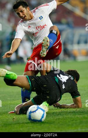 July 20, 2012 - South Korea, Suwon : Hamburger SV of Germany and FC Groningen of Netherland players compete ball during the Peace Cup Suwon qualifying round. Hamburger SV won the match 2-1. Stock Photo