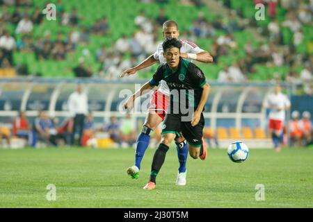 July 20, 2012 - South Korea, Suwon : Hamburger SV of Germany and FC Groningen of Netherland players compete ball during the Peace Cup Suwon qualifying round. Hamburger SV won the match 2-1. Stock Photo