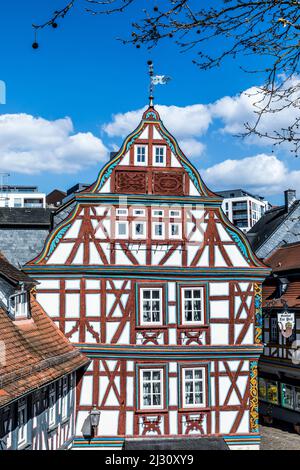 IDSTEIN, GERMANY - APR 4, 2017: scenic half timbered houses  in Idstein, Germany. Stock Photo