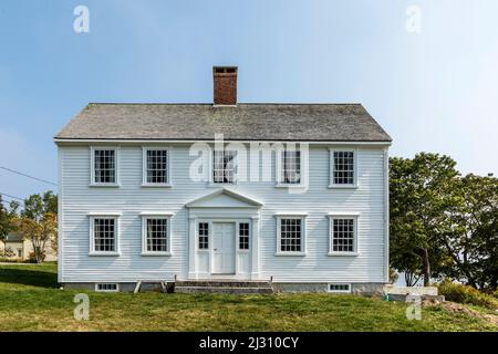 CASTINE, USA - SEP 17, 2017: John Perkins House is a historic house museum in Castine, Maine. Built in 1765, it is one of the oldest houses in Castine Stock Photo