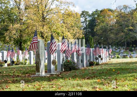 WILLIAMSTOWN, USA - SEP 21, 2017:  The only cemetery in the north part of Williamstown for about 75 years, Westlawn was laid out in 1766. Stock Photo