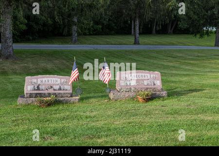 WILLIAMSTOWN, USA - SEP 21, 2017:  The only cemetery in the north part of Williamstown for about 75 years, Westlawn was laid out in 1766. Stock Photo