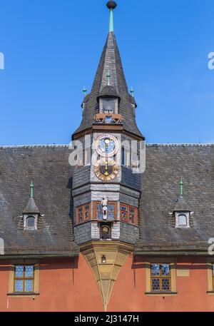 Ochsenfurt; New town hall, lance tower Stock Photo