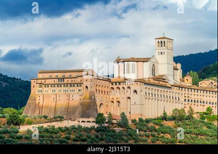 Basilica di San Francesco in Assisi, Perugia Province, Umbria, Italy Stock Photo