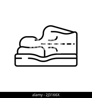Correct sleeping position line icon. linear style sign for mobile concept and web design. Sleeping side position outline vector icon. Orthopedic symbo Stock Vector
