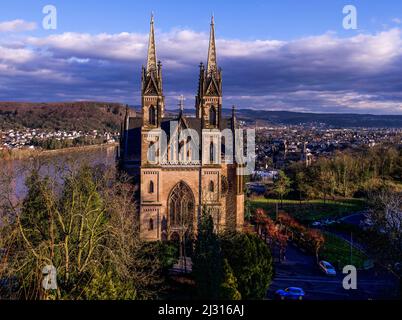 Pilgrimage Church of St. Apollinaris in Remagen, Ahrweiler District, Rhineland-Palatinate, Germany Stock Photo