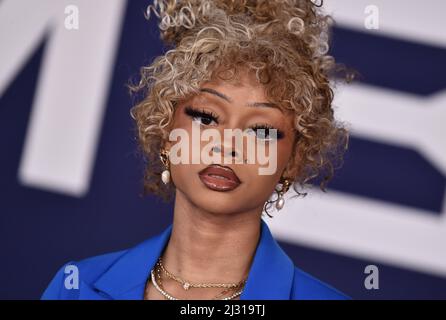 Challan arriving to the ‘Ambulance’ Los Angeles Premiere at Academy Museum on April 04, 2022 in Los Angeles, CA. © OConnor/AFF-USA.com Credit: AFF/Alamy Live News Stock Photo
