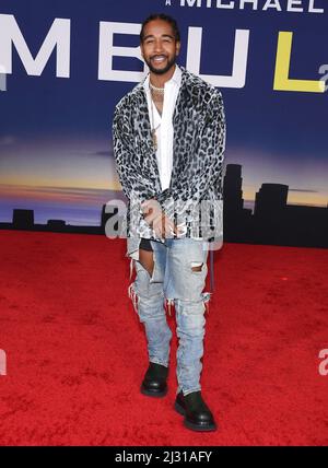 Omarion arriving to the ‘Ambulance’ Los Angeles Premiere at Academy Museum on April 04, 2022 in Los Angeles, CA. © OConnor/AFF-USA.com Credit: AFF/Alamy Live News Stock Photo