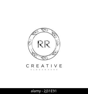 RR Initial Letter Flower Logo Template Vector premium vector Stock Vector