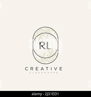 RL Initial Letter Flower Logo Template Vector premium vector Stock Vector