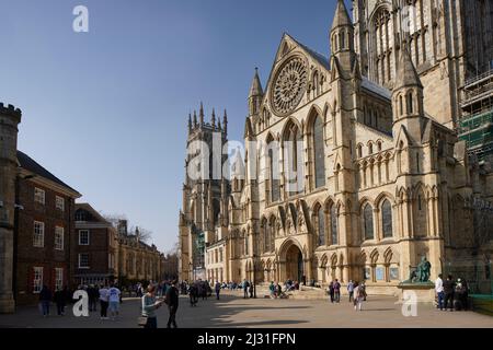 The Cathedral and Metropolitical Church of Saint Peter in York, commonly known as York Minster, is the cathedral of York, North Yorkshire Stock Photo