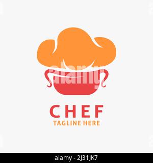 Chef hat logo design Stock Vector