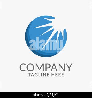 Sparkle light logo design Stock Vector