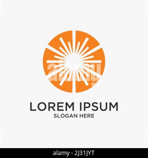 Sparkle light logo design Stock Vector