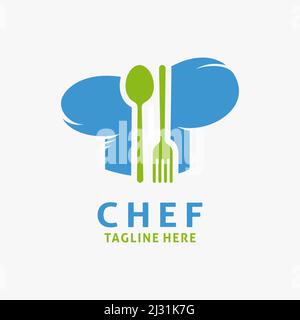 Chef hat logo design Stock Vector