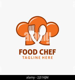 Food chef logo design Stock Vector
