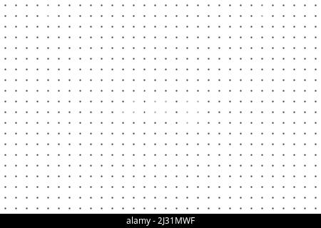 Dotted grid seamless pattern for bullet journal. Black point texture. Black dot grid for notebook paper. Vector illustration on white background Stock Vector