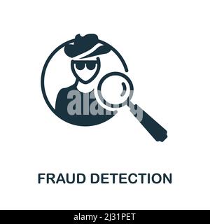 Fraud Detection icon. Monochrome simple Fraud Detection icon for templates, web design and infographics Stock Vector