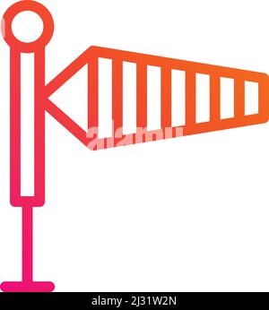 Wind Sign Vector Icon Design Illustration Stock Vector