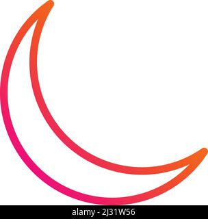 Moon Vector Icon Design Illustration Stock Vector