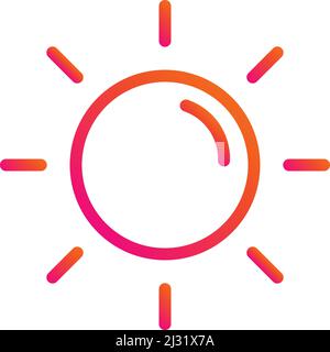 Sun Vector Icon Design Illustration Stock Vector