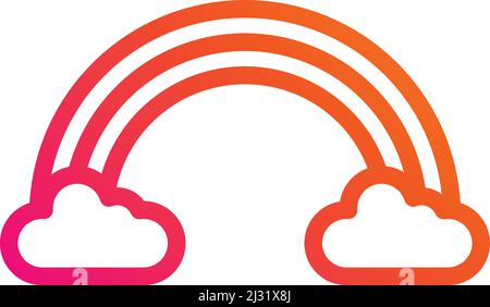 Rainbow Vector Icon Design Illustration Stock Vector