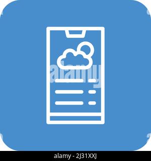 Weather app Vector Icon Design Illustration Stock Vector